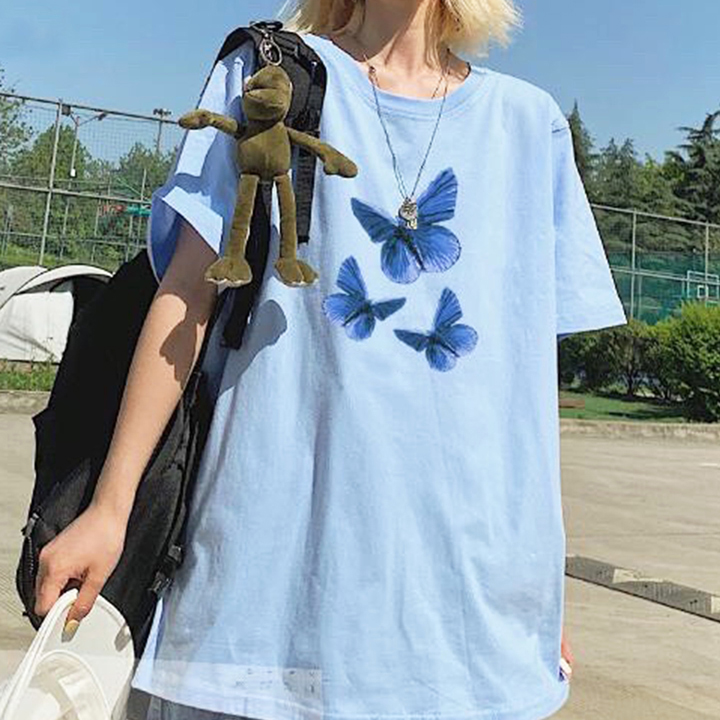 i6149-ao-thun-nu-unisex-hinh-con-buom-xanh