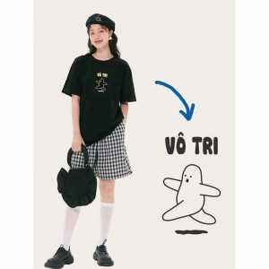 Áo Thun Nữ 100% Cotton In Chữ VÔ TRI