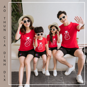 Áo Thun Đồng Phục Gia Đình In Hình Bắn Tim