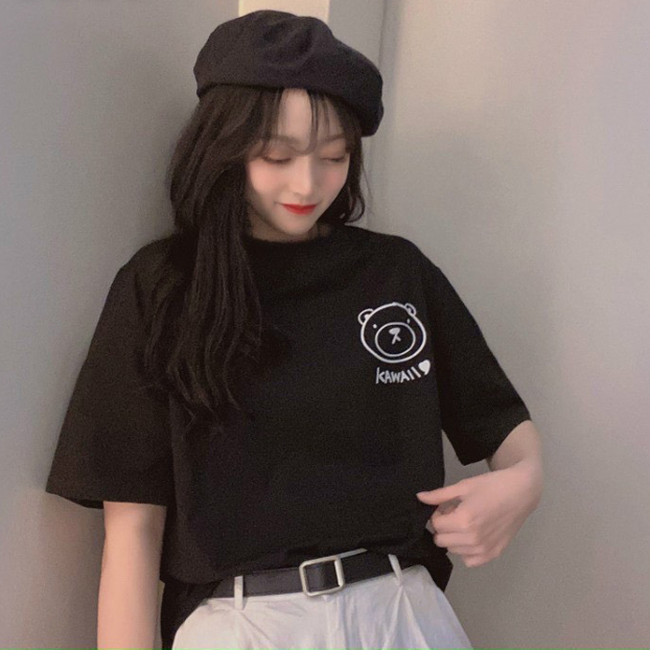 Áo Thun Nữ In Logo Gấu KAWAII